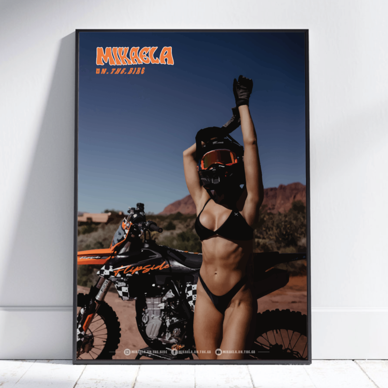 Flipside KTM - Mikaela On The Bike Poster (Small)