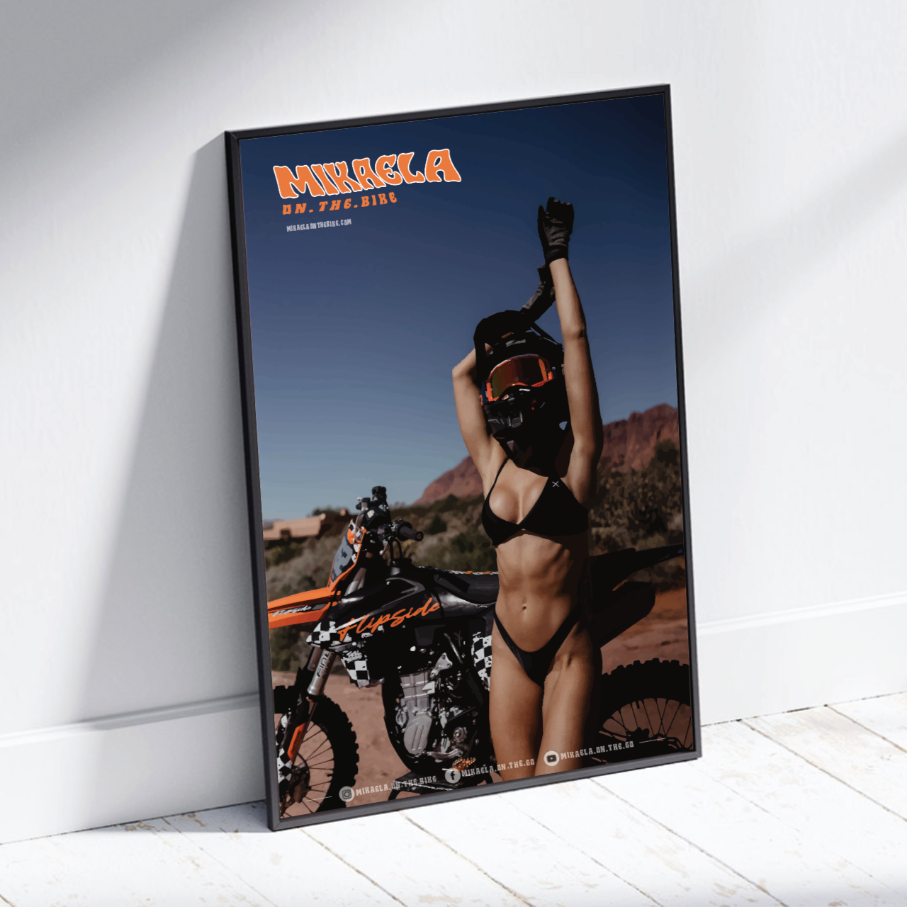 Flipside KTM - Mikaela On The Bike Poster (Small)