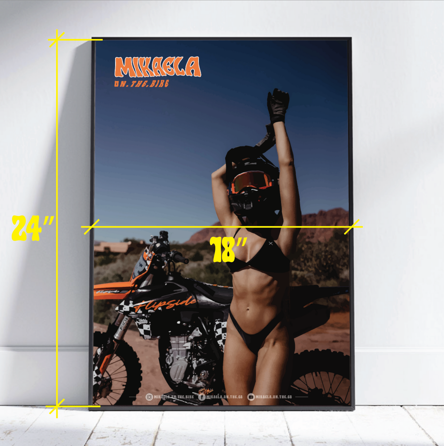 Flipside KTM - Mikaela On The Bike Poster (Small)