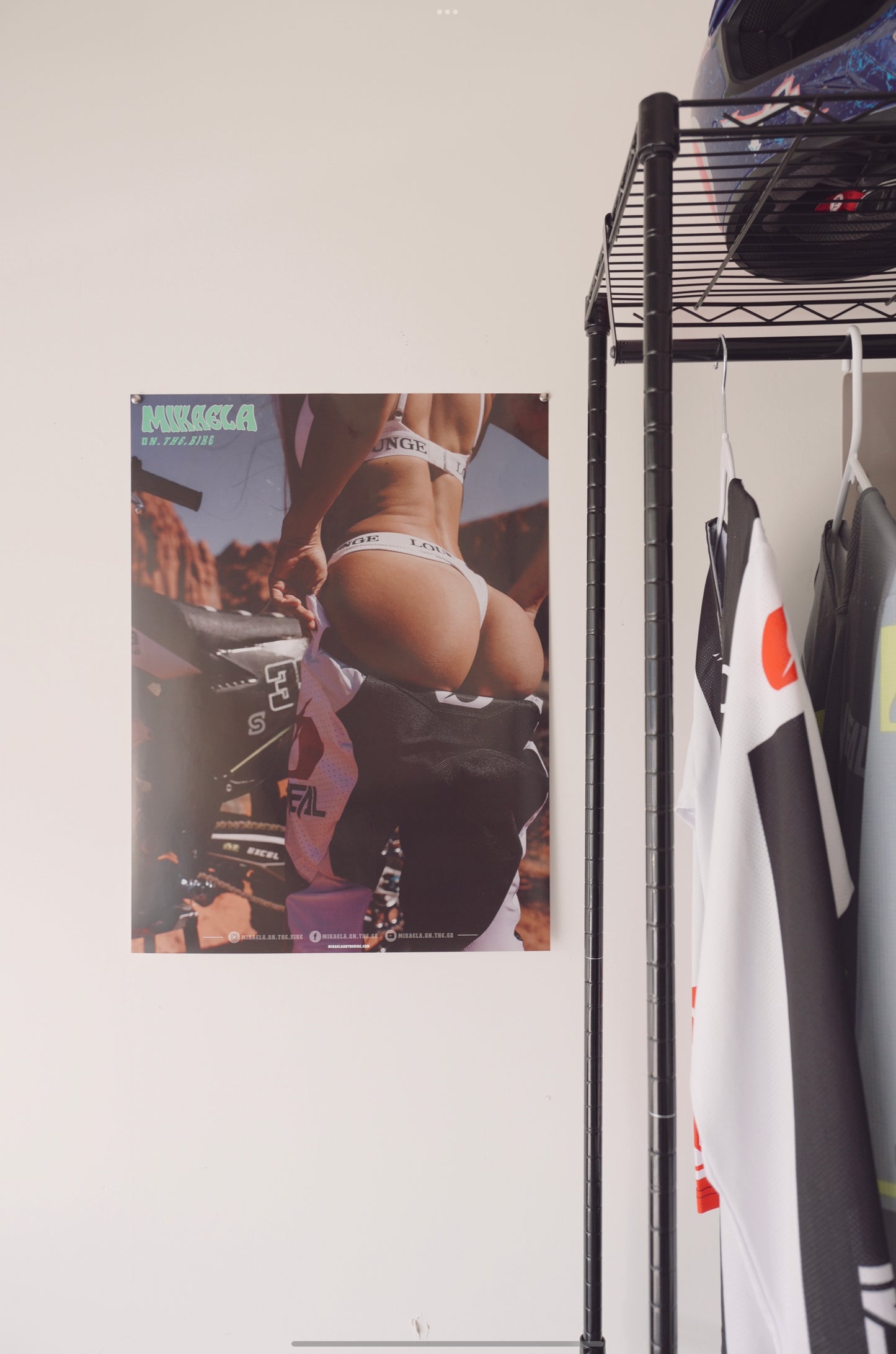 White Lounge - Mikaela On The Bike Poster (Small)