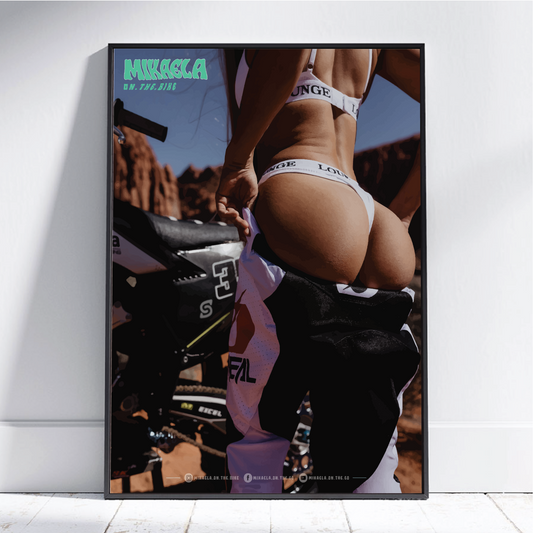 White Lounge - Mikaela On The Bike Poster (Small)